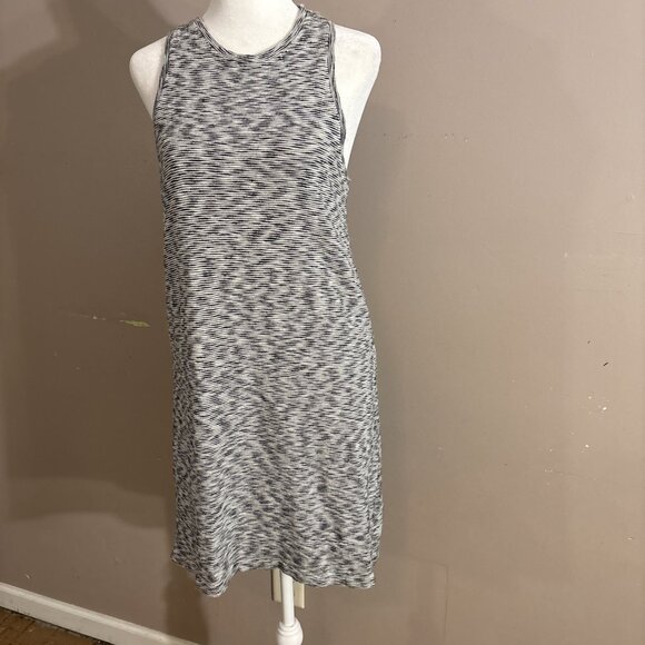 Aerie Mini Sundress White & Black Striped Ribbed Razorback Tank Scoop Neck Sz S - Picture 1 of 10
